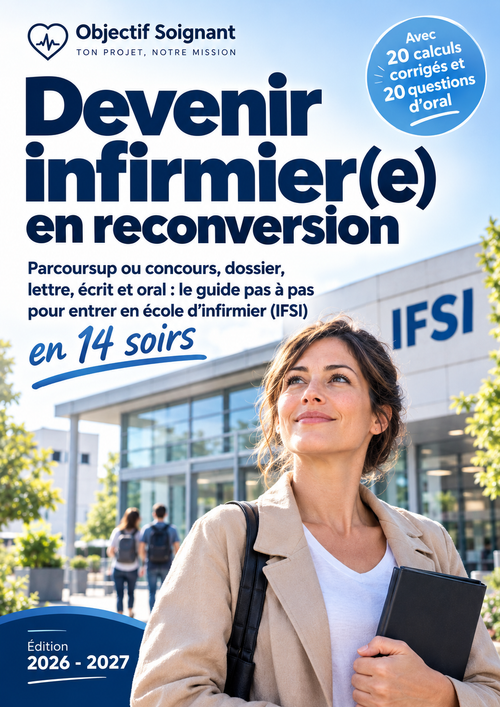 Couverture du guide Devenir infirmier(e) en reconversion, édition 2026-2027